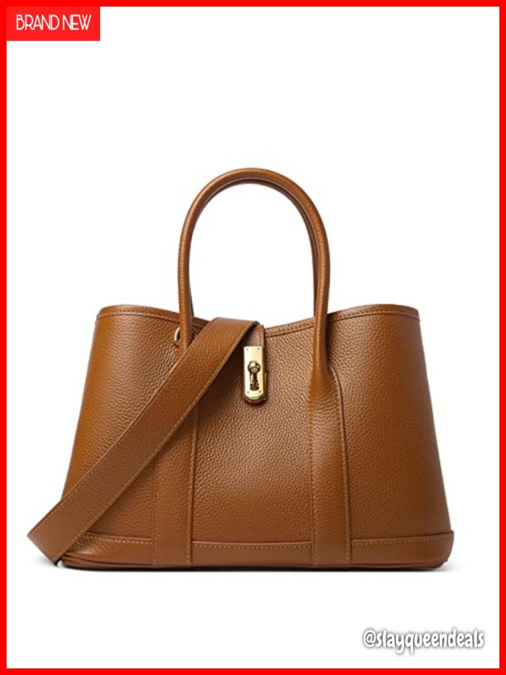 Genuine Leather Satchel Top Handle Bag